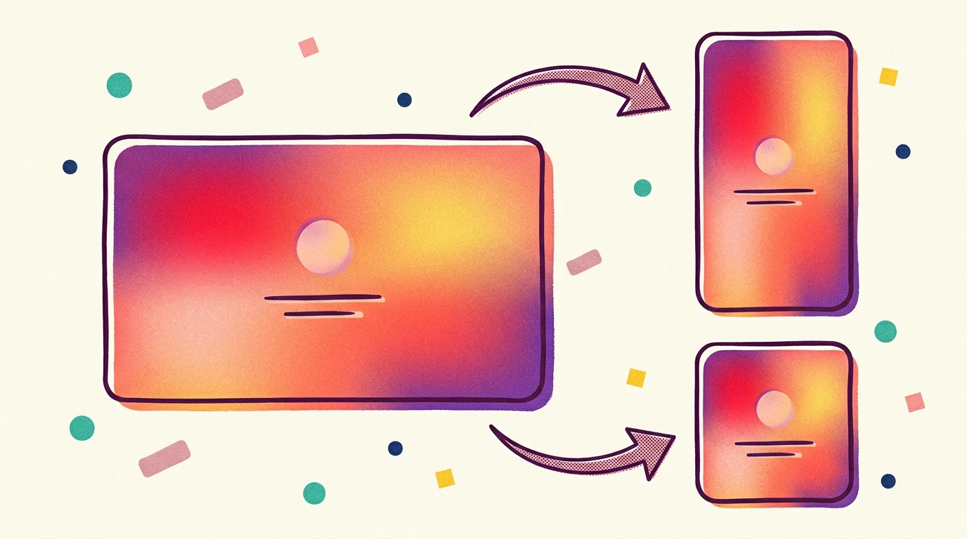 Change Aspect Ratio and the layout auto-resizes :  one project, three exports.